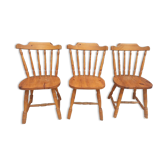 Trio chaises country Shaker