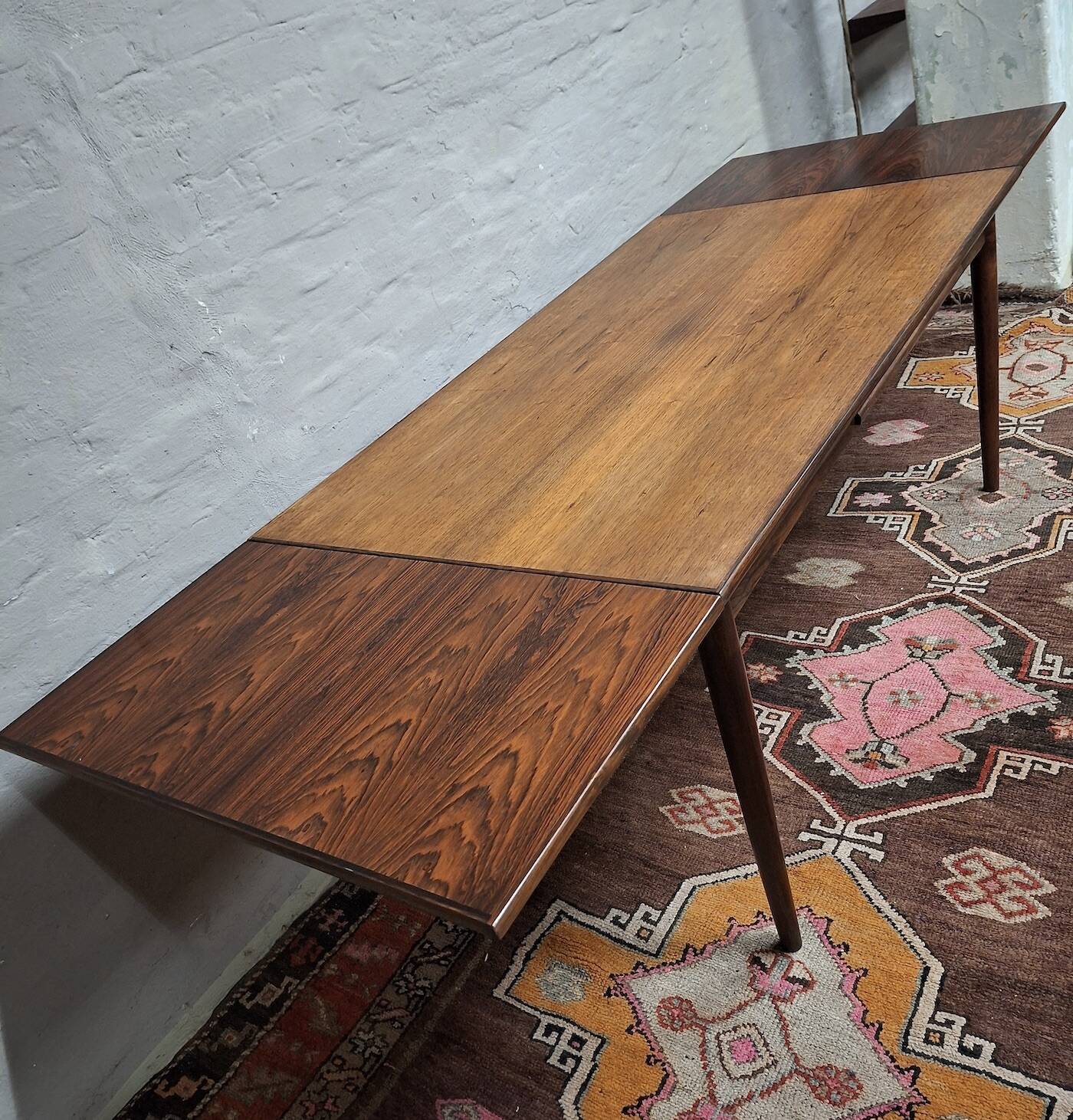 Large 10-seater rosewood dining table by Vemb Mobelfabrik, Denmark 1960s