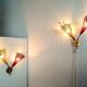 Pair of wall lamps metal perforated color, France 1950