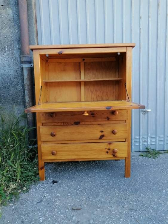 Vintage pine secretary