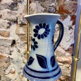 Vintage stoneware pitcher signed La Roche