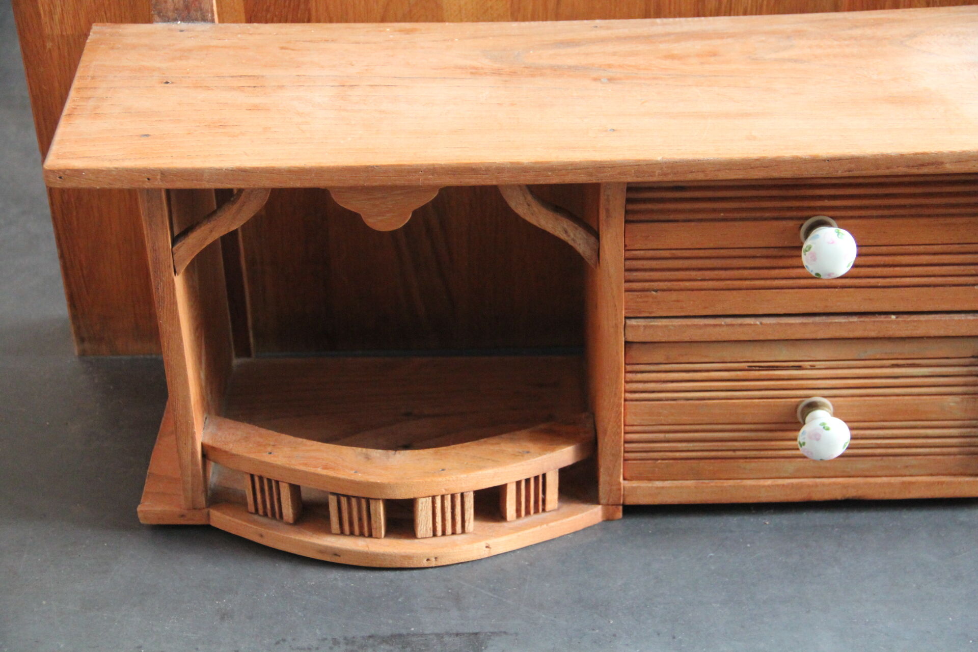 Wall shelf with drawer, early 20th century