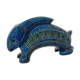 Rabbit statue, vintage, Aldo Londi for Bitossi, Rimini blue series