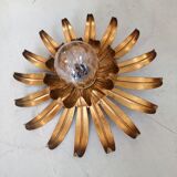 Wall lamp or ceiling light lamp in golden flower