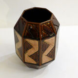 Vase St-Clement copper graphic decoration