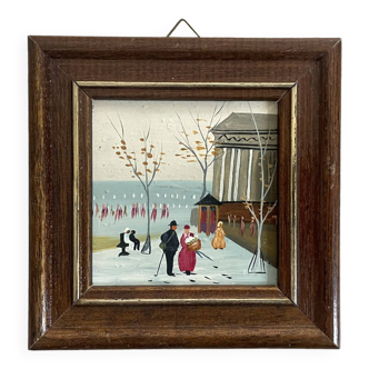 Oil on miniature panel