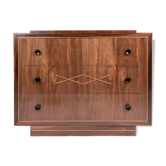 De Coene workshop art-deco walnut chest of drawers