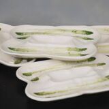 Lot of 4 Dish Minton Faience circa 1900 Asparagus Majolica