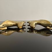 Pair of bronze coat hooks - Italy, 1950s