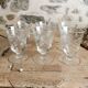6 Chiseled Crystal Glasses, 1950s