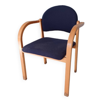 Chaise bois-tissu