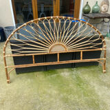 headboard in wicker and rattan