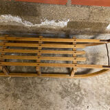 Vintage Davos wooden & metal sled for winter sports