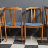 4x Ekstrom Oak dining chairs for Johansson & Soner Sweden 1960s
