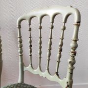 Paire de chaises Napoléon III patinées