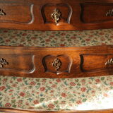 Louis XV style chest of drawers in solid oak, 20th century