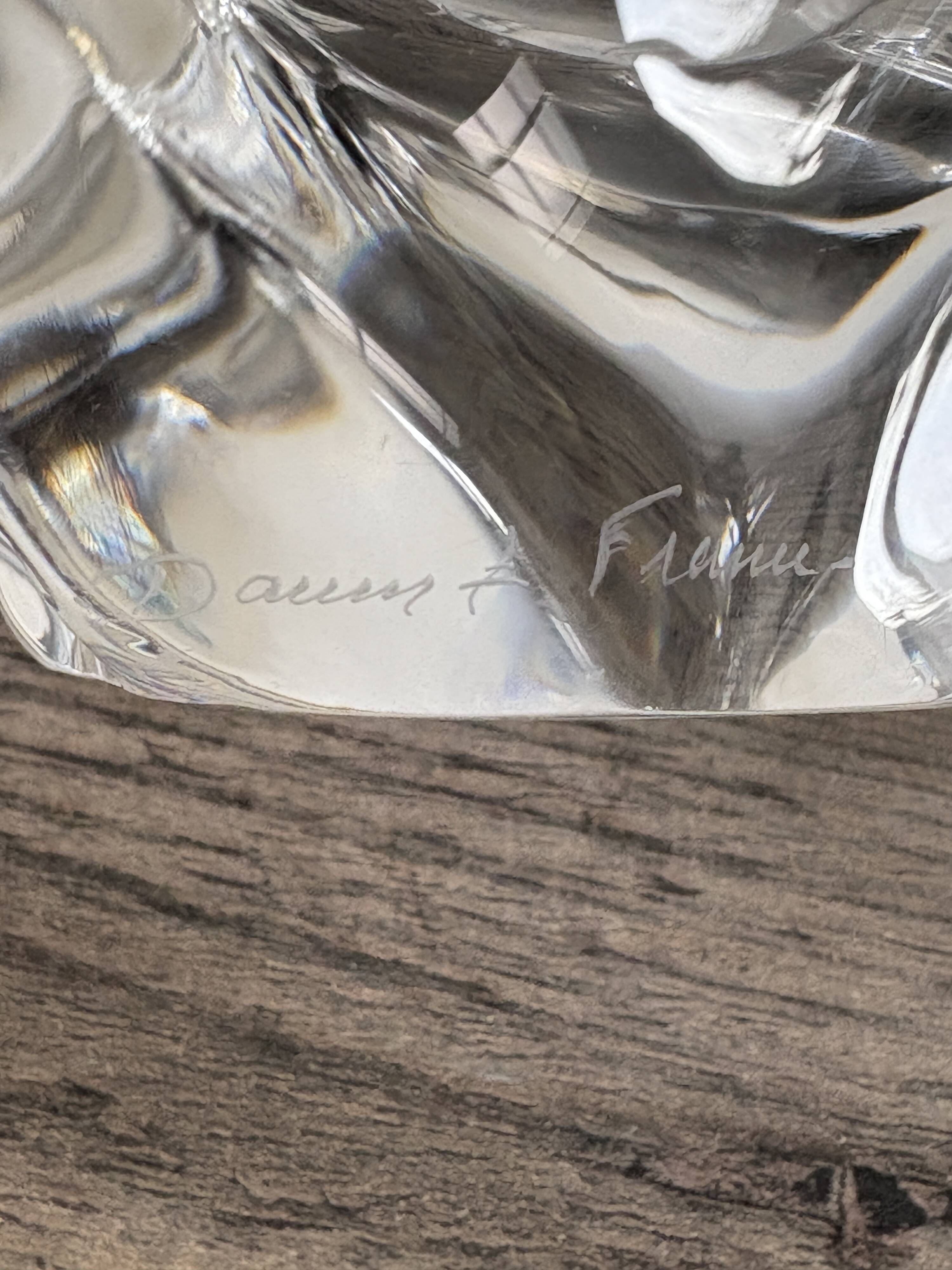 Crystal design catchall signed Daum France