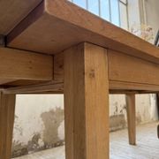 Table de ferme extensible en chêne massif