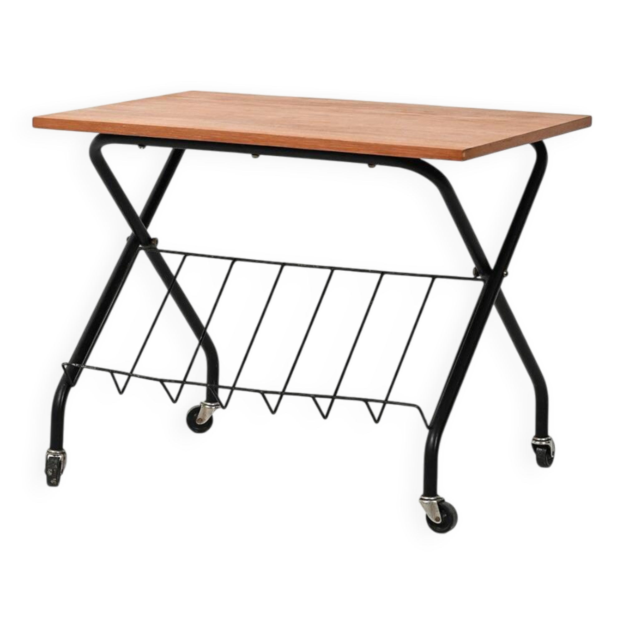 Scandinavian coffee table with magazine rack, 1960s–70s