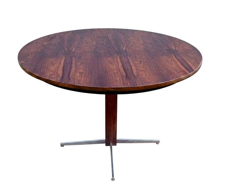 Table à manger Jorge Zalszupin ronde extensible palissandre jacaranda 1960
