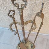 Bronze fireplace servant