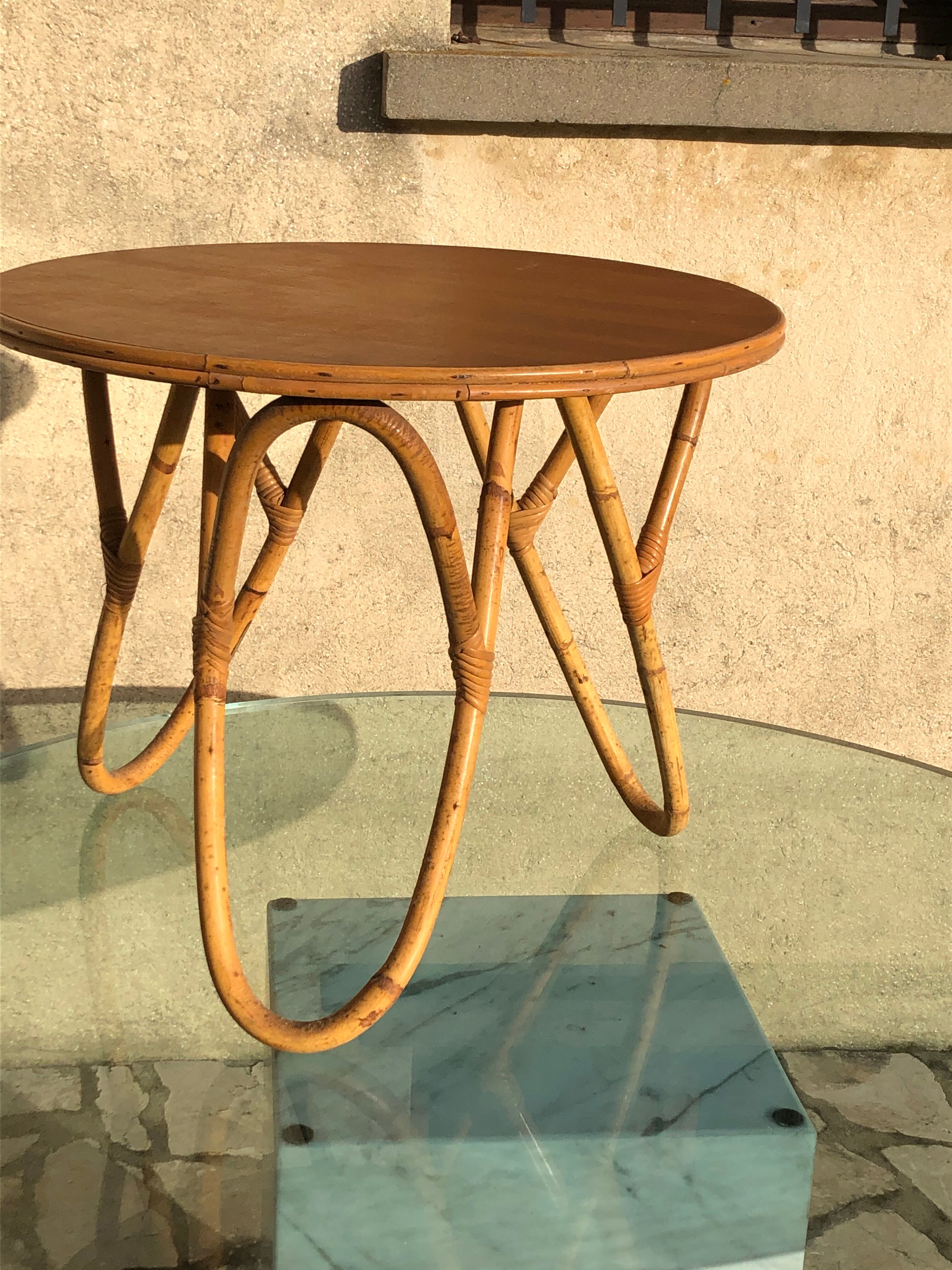 Vintage rattan coffee table