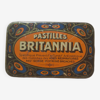 Old iron box of Britannia pastilles