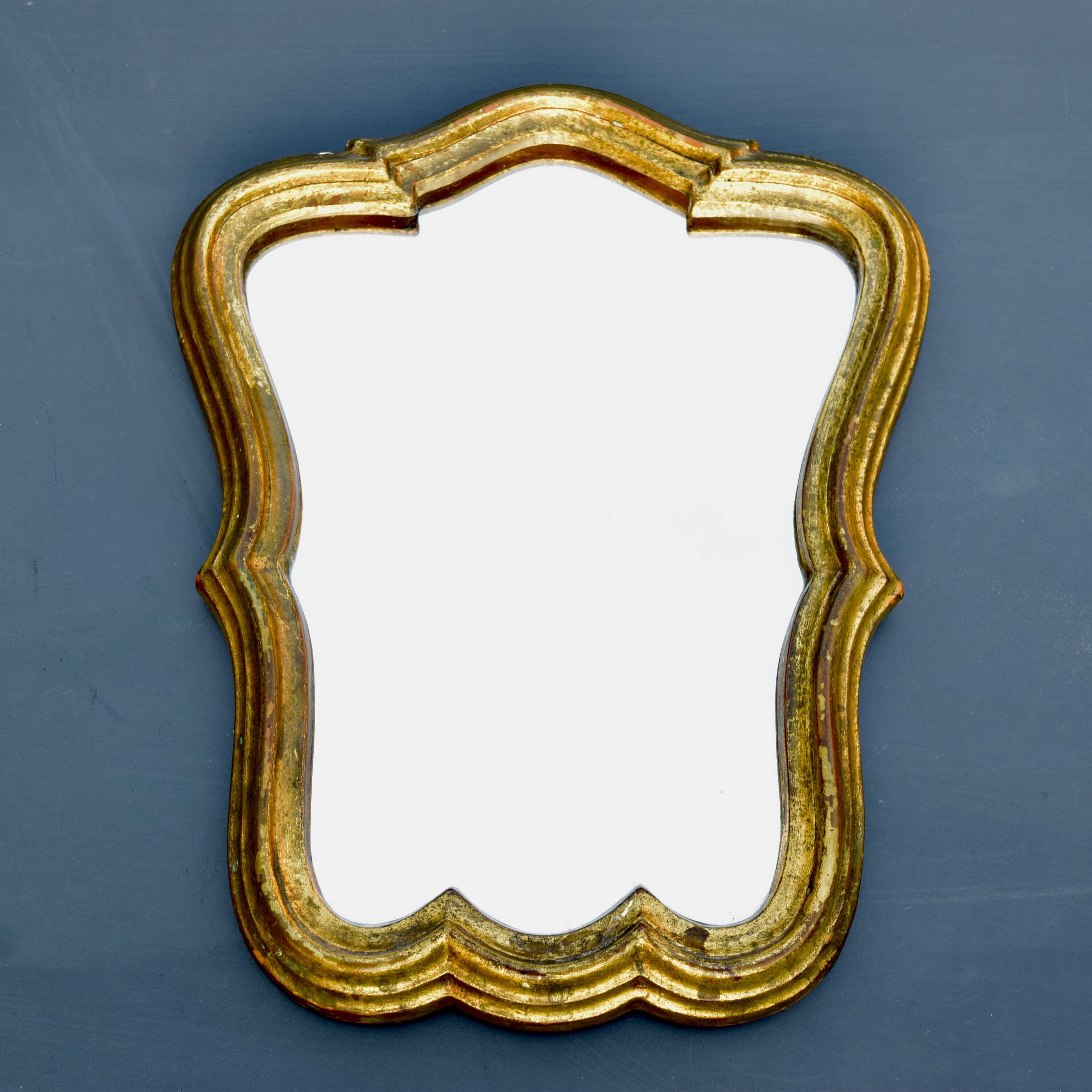 Mirror in gilded painted wood - 1960s