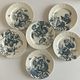 Set of 6 plates Creil Montereau Pomona iron earth early 20th