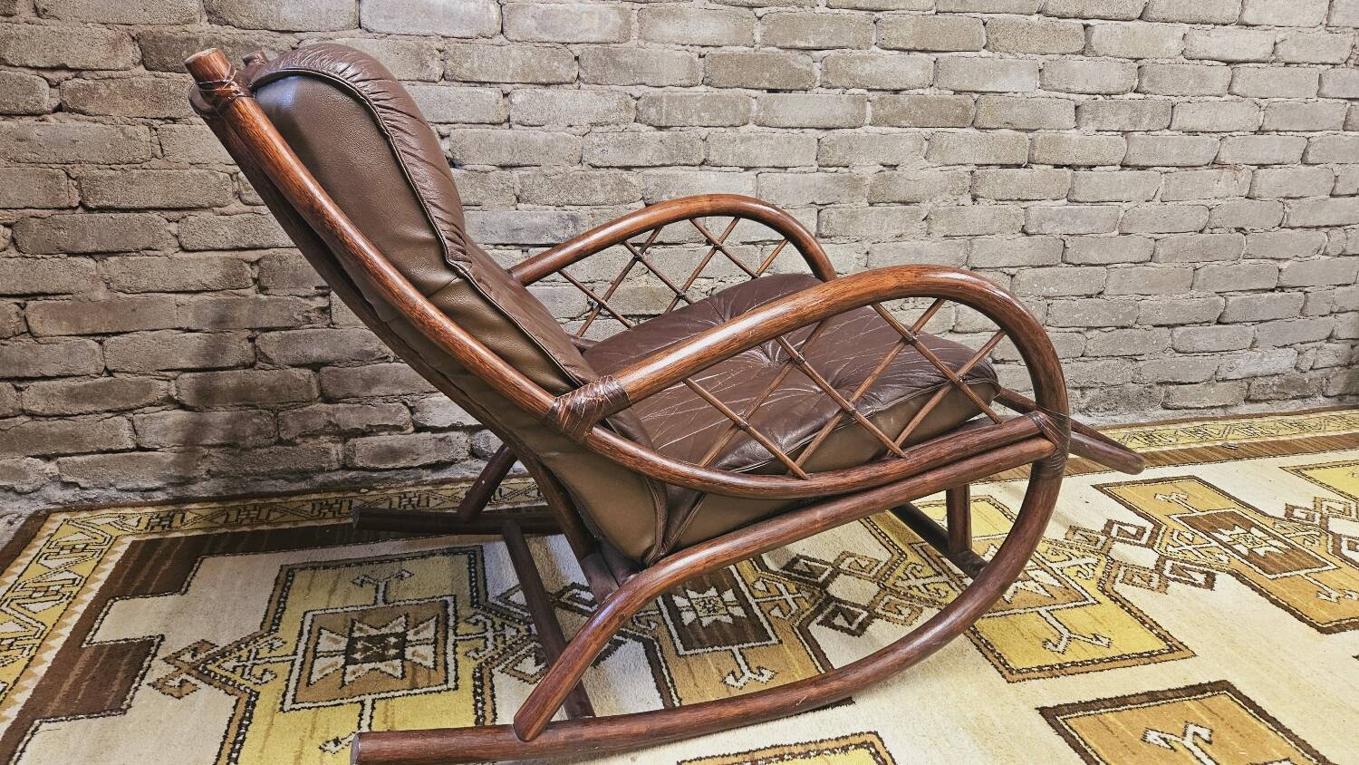 Bamboo rocking chair from the 1970s