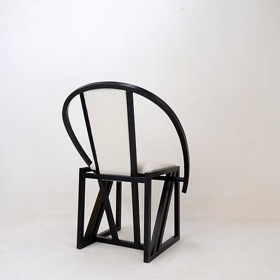 "Contrast" Armchair by Pascal Mourgue 1982 - Faux Sheepskin upholstery