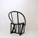 "Contrast" Armchair by Pascal Mourgue 1982 - Faux Sheepskin upholstery