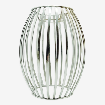 Chrome oval lampshade