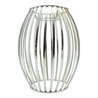 Chrome oval lampshade