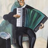 Accordionist Painting