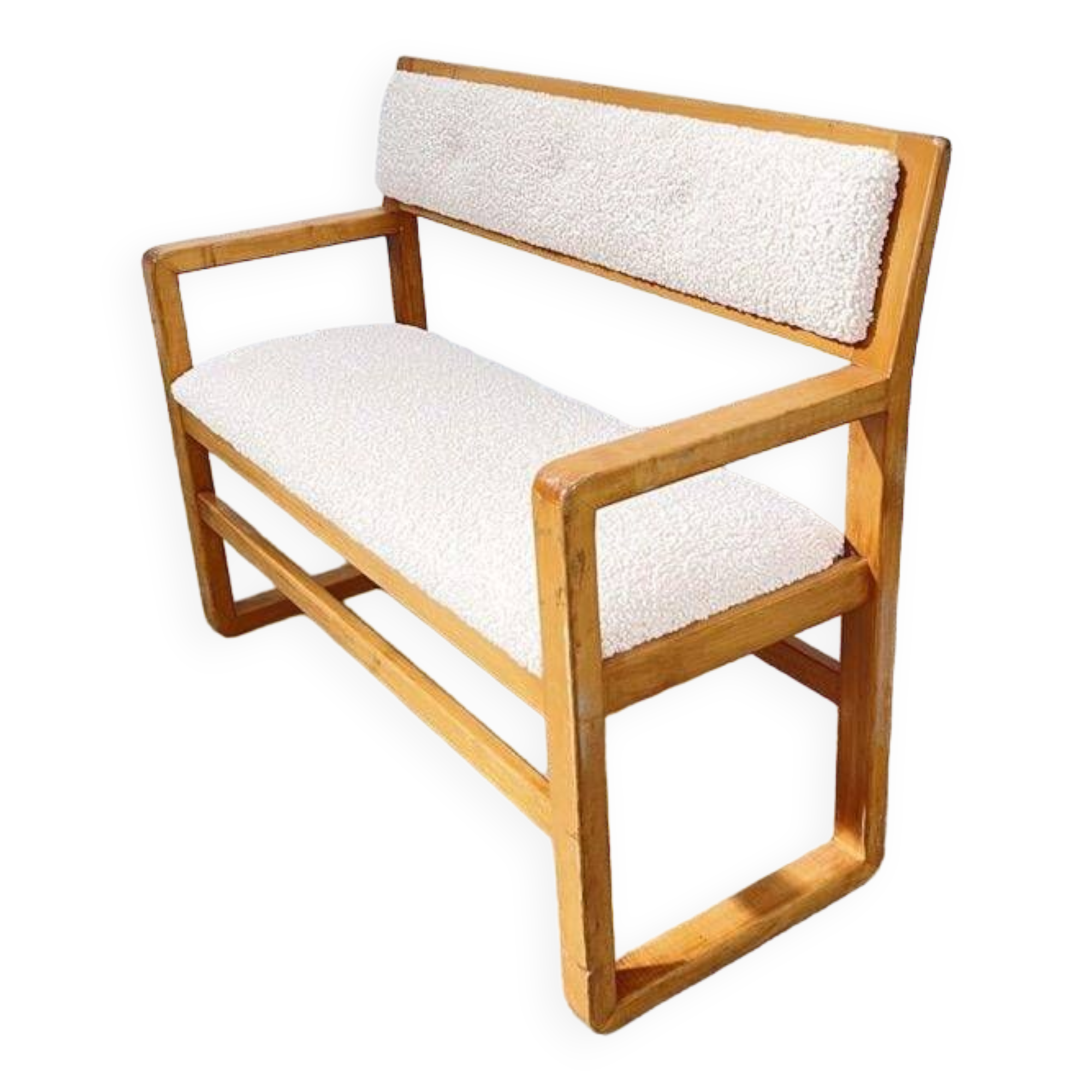 Vintage oak bench from the 1950s