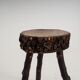Tabouret en bois rustique fait à la main