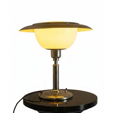 Art Deco table lamp with opaline glass, circa 1930