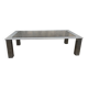 Table basse vintage chrome verre circa 1970