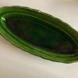 Green clay green clay flat centerpiece with festoons 1960