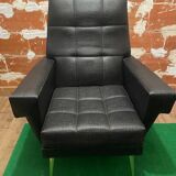 Pair of vintage leather armchairs