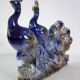 Italian ceramic sculpture 2 peacocks, 1960s