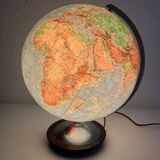 Globe terrestre, mappemonde en verre Colomb édition politique, 1950