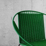 Armchair metal structure and green ropes 1960