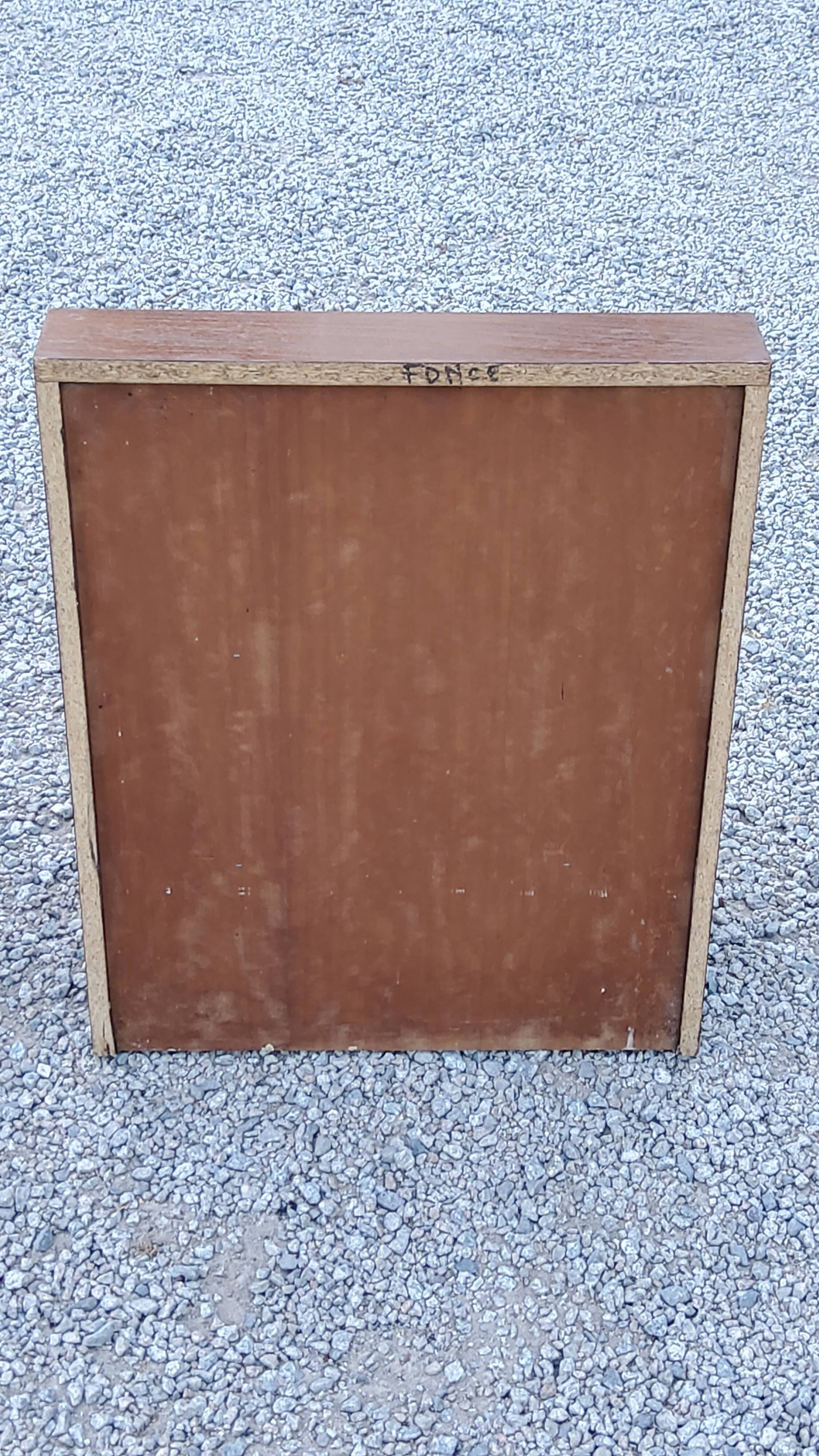 Pair of bedside tables from the 70s in rosewood stained oak veneer
