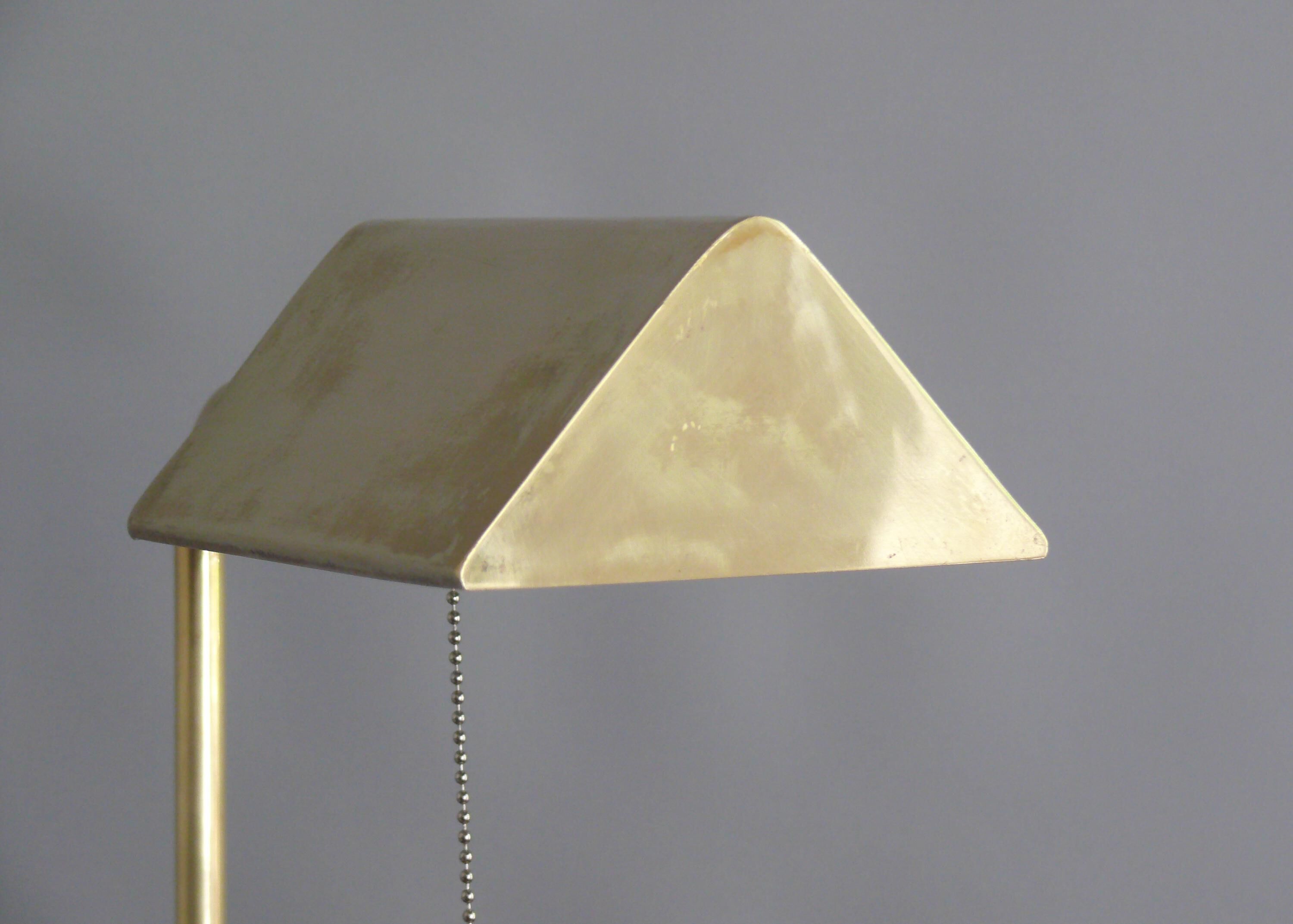 Lampe de banquier en laiton, conçue par Florian Schulz, années 1970 - Allemagne