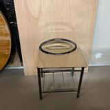 End table in tube and glass