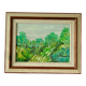 Original mid-century oil on canvas – "Vibrant Landscape"