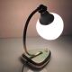 Bedside lamp brass and opaline / vintage 50s-60s
