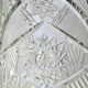 Vintage Bohemian crystal vase, sophisticated, geometric star patterns, high 25 cm